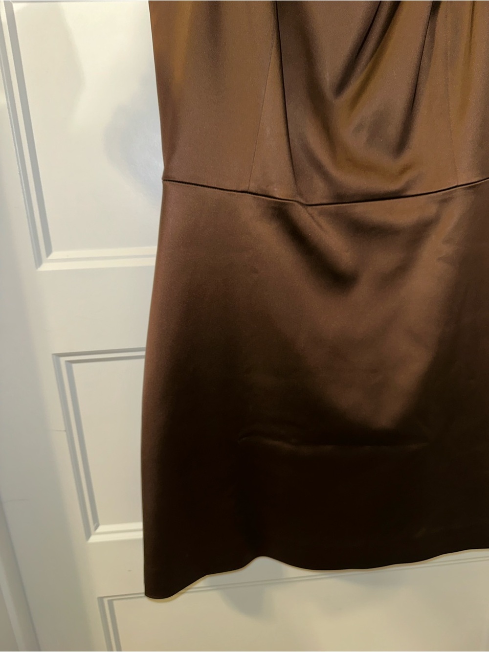 Wilfred Brown Satin Mini Dress - Picture 6 of 7
